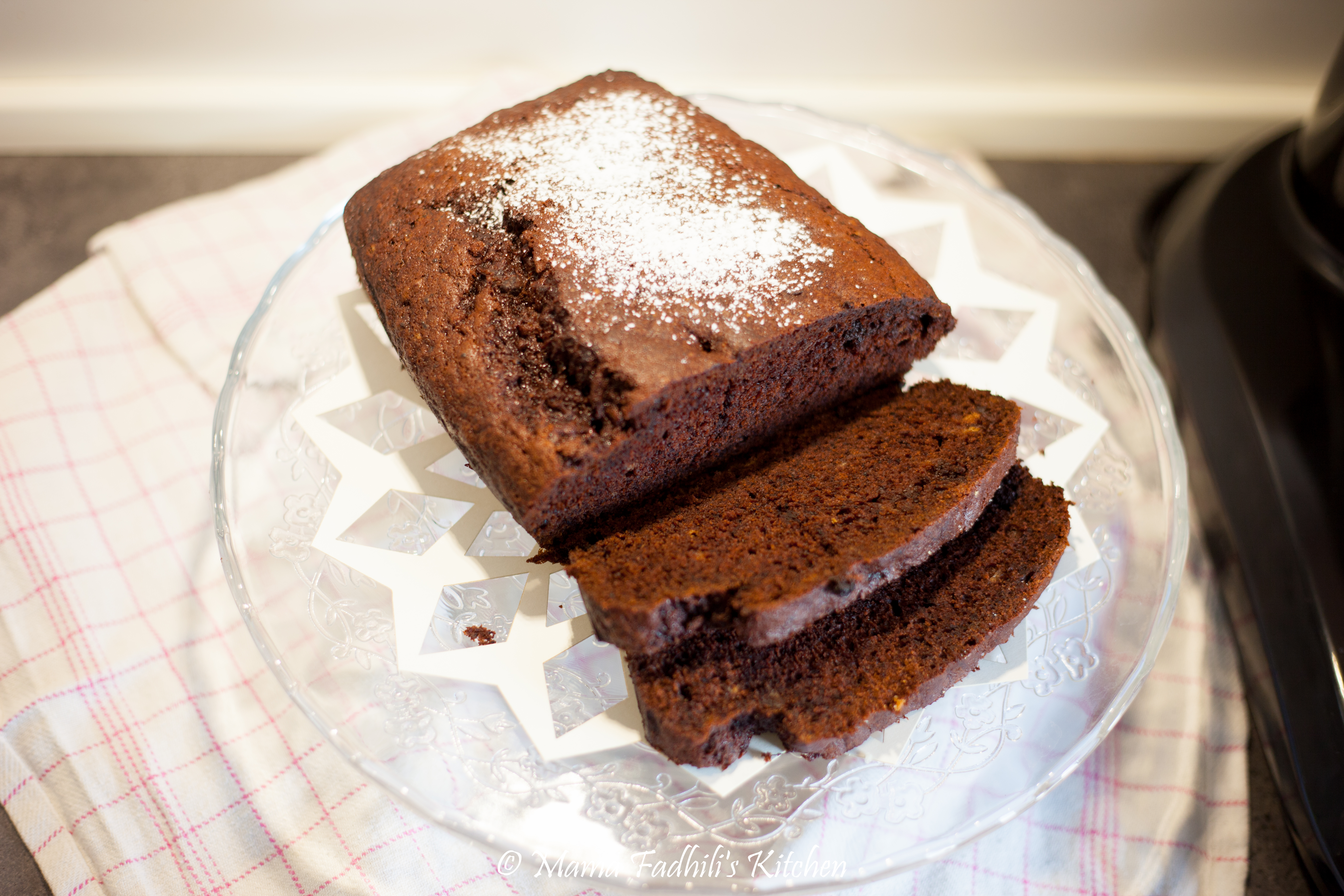 Moist chocolate banana bread